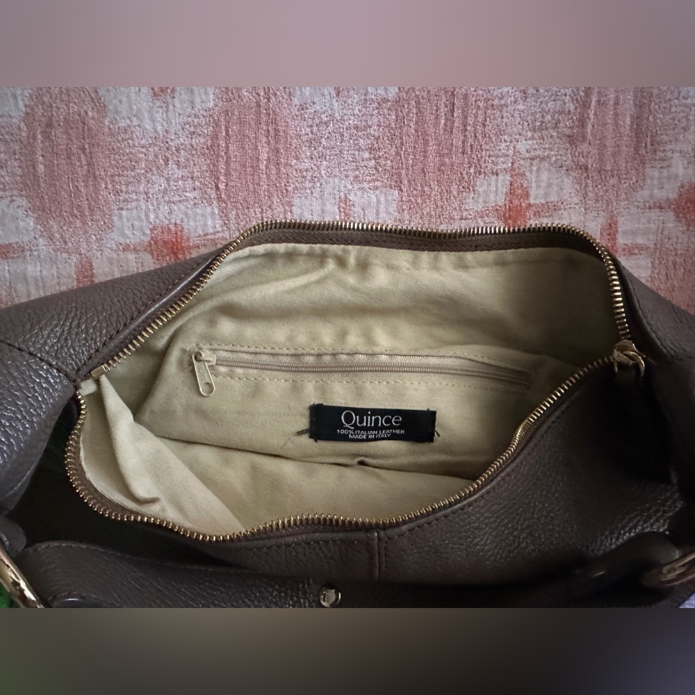 Quince Dark Brown Leather Hobo Bag - Picture 5 of 9